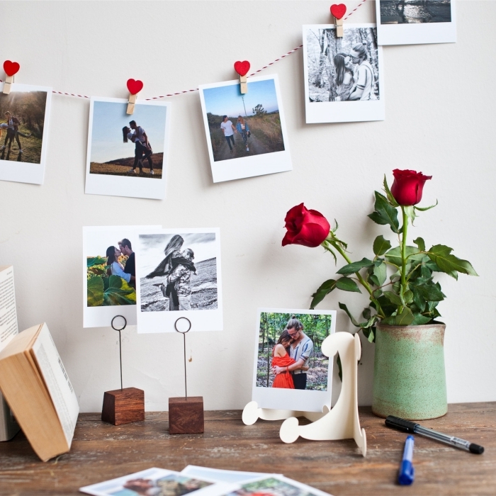 Guirlande Photo Murale DIY En Bois – 5 Lignes Avec 30 Pinces – Déco Maison Personnalisable – 90x38 Cm – Parfait Anniversaire, Mariage - 13
