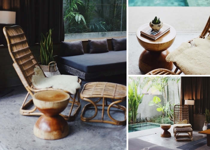 design intérieur décoration intérieur avec meubles en rotin accessoires paille jute bambou déco estivale tendance bohème objets style tropical