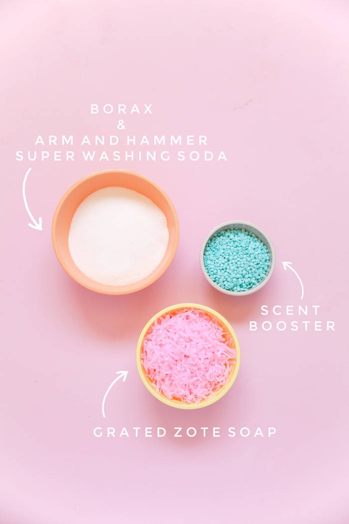 idée ingredients pour faire sa lessive soi même avec borax et savo râpé et arôme recette savon diy