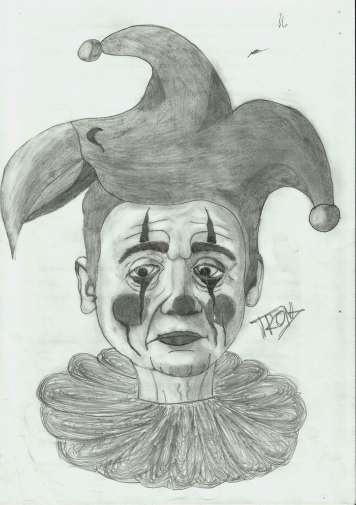 Joker triste, idée dessin personnage triste, dessin triste facile, visage dessin, apprendre à dessiner