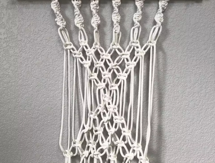 macramé tuto technique noeud de base macramé noeud tête d alouette noeud plat forme de v schéma corde cotton bâton bois