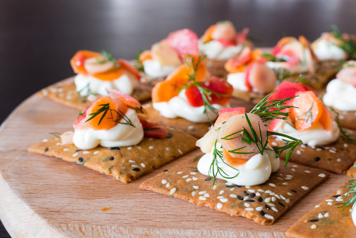heirloom carrot canapes