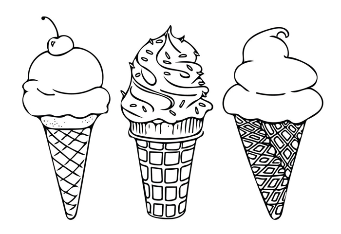 dessin a dessiner facile petite section comment dessiner crème glacée facile cerise crème été dessert image enfant art coloriage