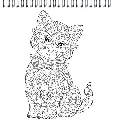 dessin de chat mandala art terapie pour l ete
