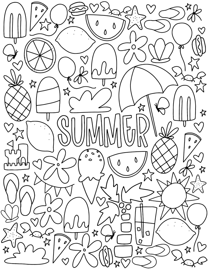 1001 + idées de coloriage d'été amusant pour petits et grands