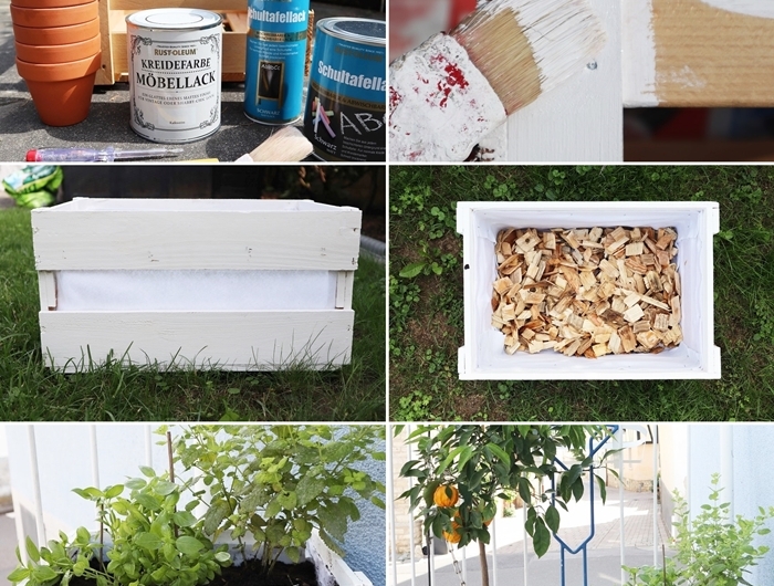 diy pot pour plante en materiaux de recuperation jardiniere en caissette bois decoration petit balcon activite manuelle bricolage