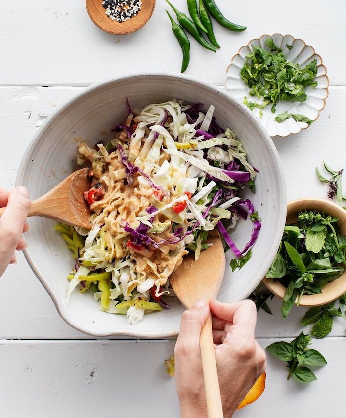 idee salade ete de coux variées à l asiatique exemple de recette fraicheur simple et rapide