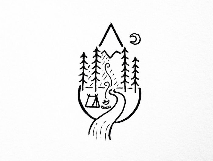 image simple a faire soi meme dessin fille swag dessiner une fille tumblr inspiration image camping arbres avec lignes