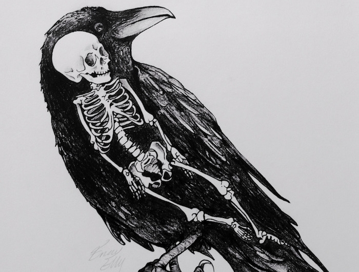 metaphore l oiseau mort dessin facile fille essayer à recréer un dessin tumblr simple comment dessiner un squelleton