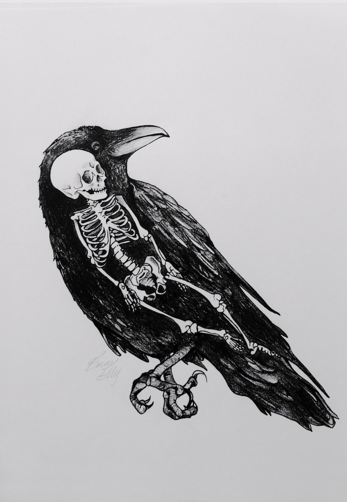 metaphore l oiseau mort dessin facile fille essayer à recréer un dessin tumblr simple comment dessiner un squelleton