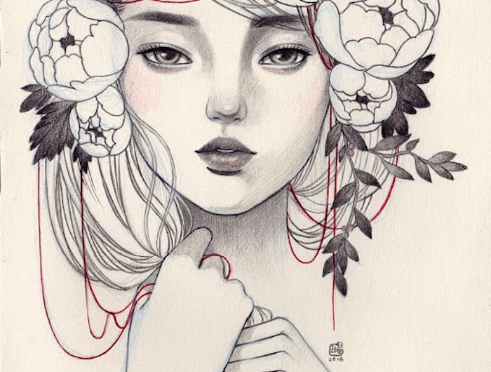 flower girl drawing tumblr clover gao drawing arts gallery