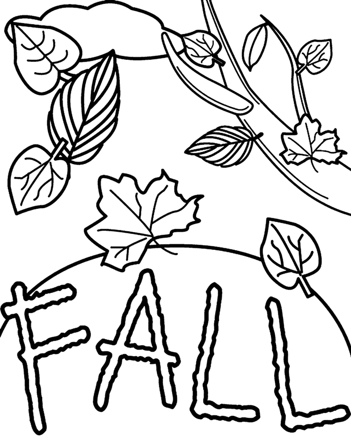 feuille automne dessin simple à imprimer et colorer pour enfants dessin feuille tombante vent automne lettres coloriage