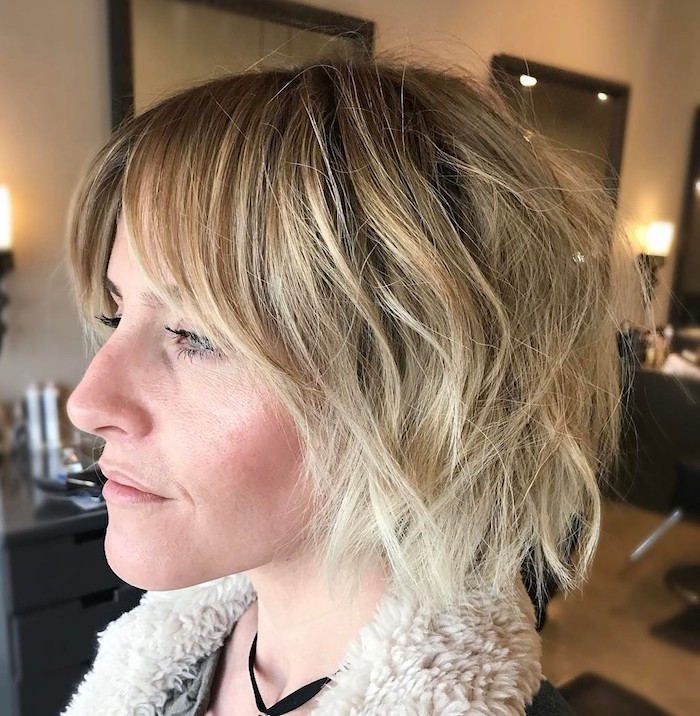 19 coupe cheveux fins femme 50 ans coiffure en couches pour et en meches blondes