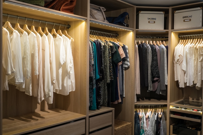 luxury walk in closet / dressing room
