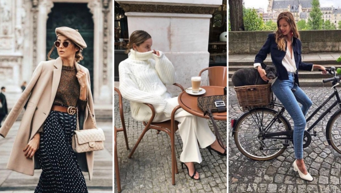 beau style look cuissarde tenue parisienne comme les femmes a paris femme en bicyclette jean et veste boire son café a paris