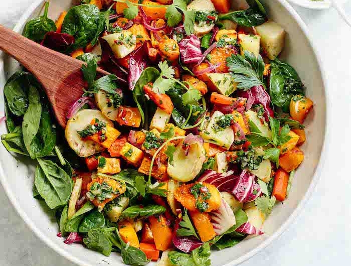 comment faire entree automne salade epinards carottes chou idee de recette automne legere