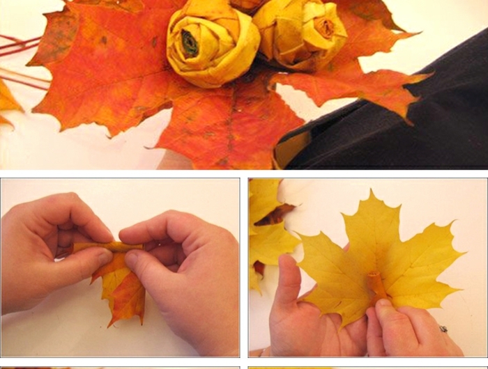 feuilles d automne diy une idée de bouquet deco a faire soi meme recup deco table d automne recup