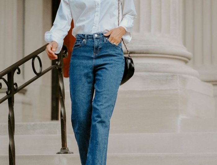 style parisienne chouette idée comment s habiller en automne chemise blanche jean droit