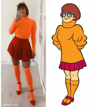 velma caractere de film anime en vie reel idée déguisement personnage de film couple et groupe scooby doo