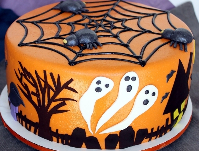 comment faire toile d araignée facile au chocolat fondu gateau halloween araignée insects sucre pâte fantômes halloween