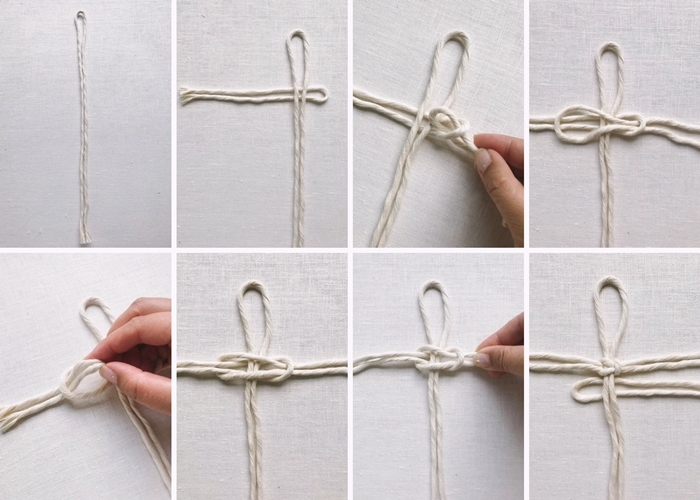 comment faire un noeud macrame plat cordes cotton technique tressage plume macrame facile debutants