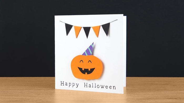 papier cartonné blanc citrouille en feuille orange activité manuelle halloween primaire mini guirlande papier scrapbooking
