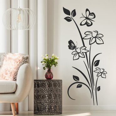 stickers muraux pour la salle de sejour un canape rose et murs beiges