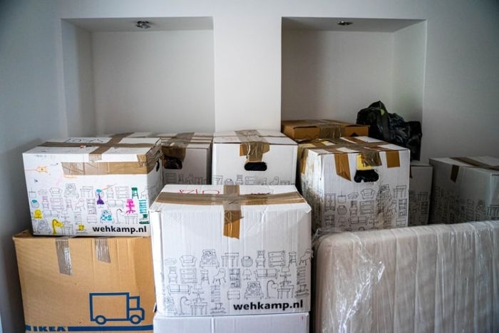 entreprise demenagement tsrif demenagement maison photos de cartons remplis prêts à transporter