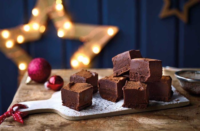 fudge chocolat classique idée cubes de chocolat noel idee bonbon au chocolat noel original