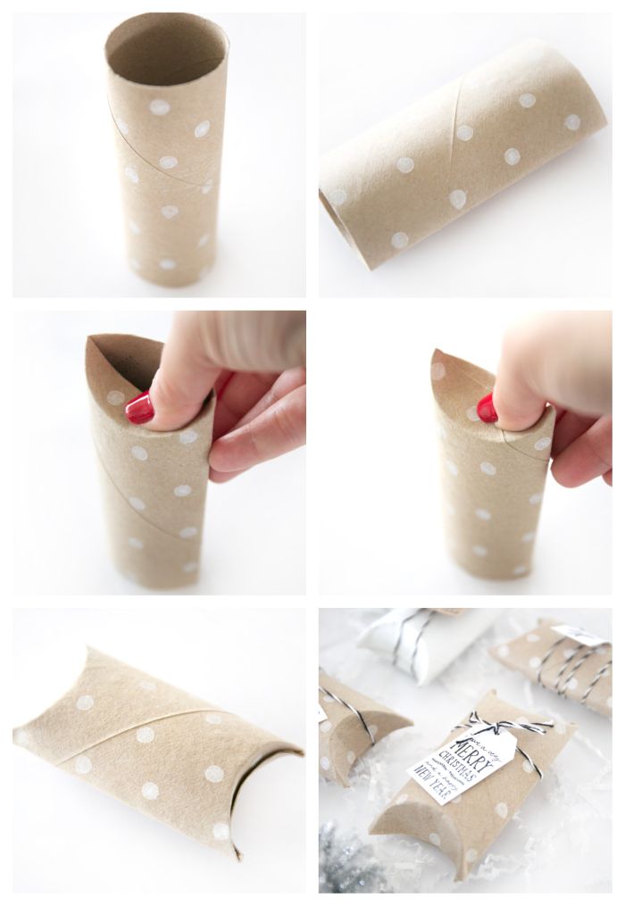tuto pour fabriquer une boite cadeau originale bricolage papier toilette facile pour noel