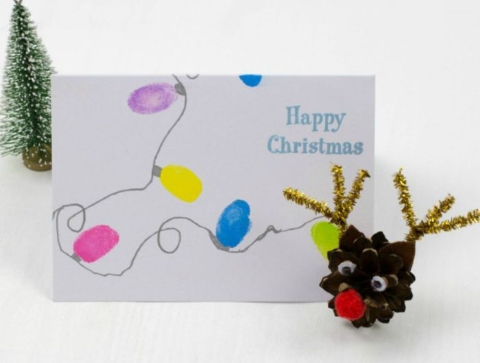 festive light cards square