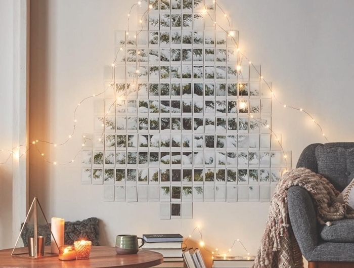 guirlande lumineuse photo nature arbre de noel en photos deco sapin de noel 2020 meubles bois