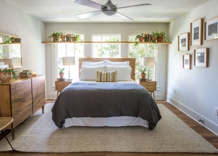 décoration chambre à coucher adulte photos tapis beige revêtement sol bois chambre meubles bois