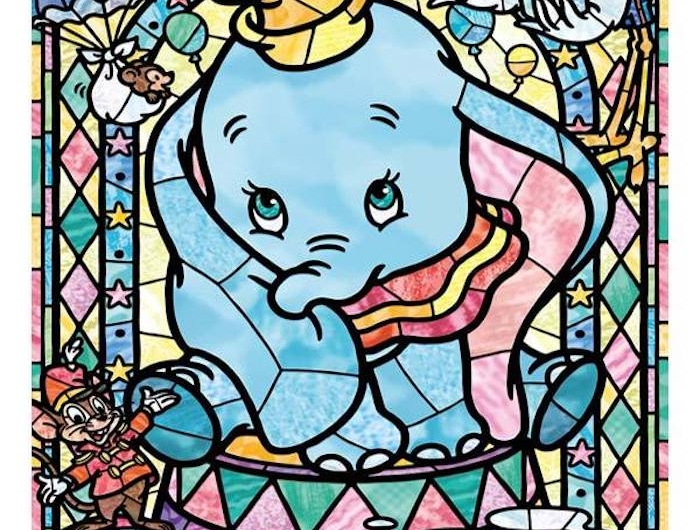 idée d activité manuelle un dessin d elephant dumbo avec des peintures multicolores idée cadeau enfant