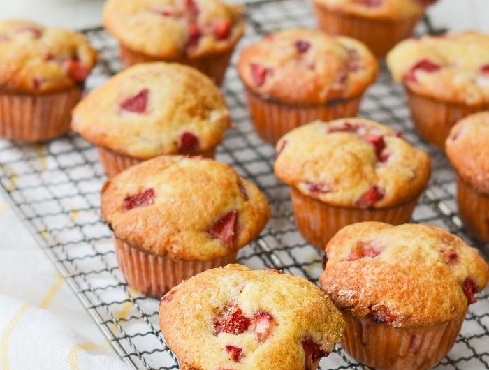 muffins aux fraises petit gateau à la fraise maison facile a faire recette maison avec peu d ingredients
