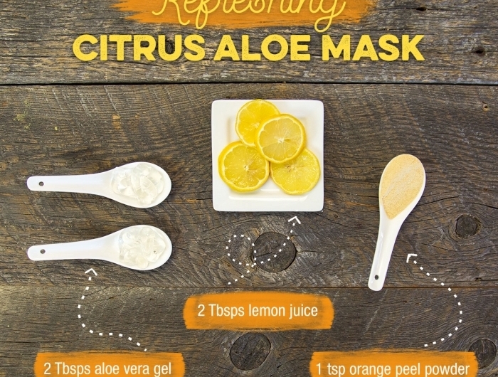 recette pour préparer un masque visage avec feuille gel aloe vera tranches de citron aloe vera recette