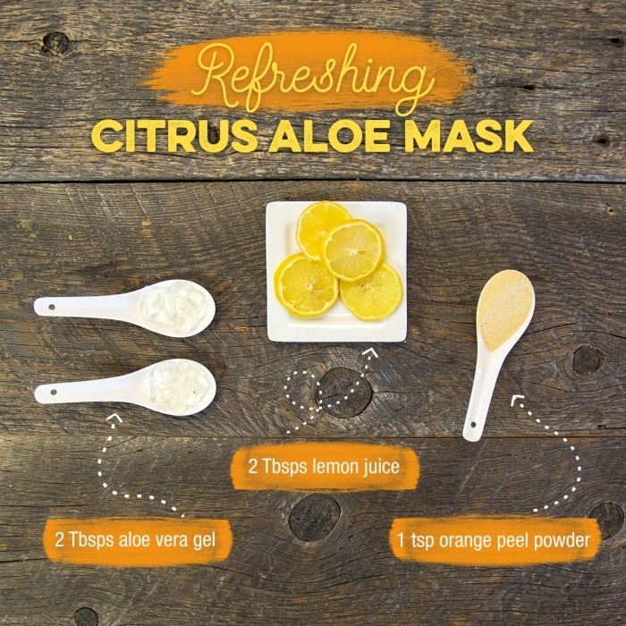 recette pour préparer un masque visage avec feuille gel aloe vera tranches de citron aloe vera recette