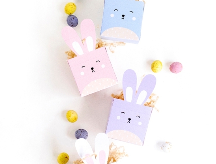 mini boite pour bonbons oeuf chocolat bricolage de paques maternelle boîte en papier scrapbooking