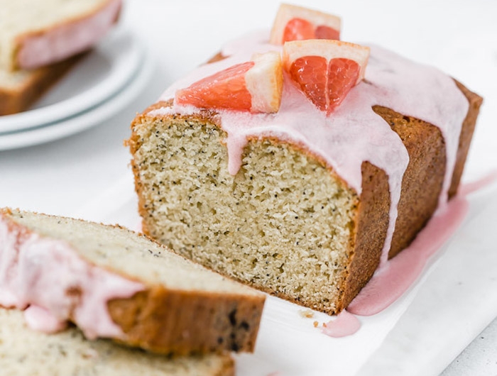 gateau pour maman facile une variante de banan bread avec glacage de pamplemousse