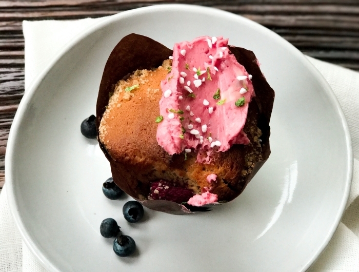 muffins myrtilles recette facile pâte sucrée beurre sucre farine tout usage baies cupcake
