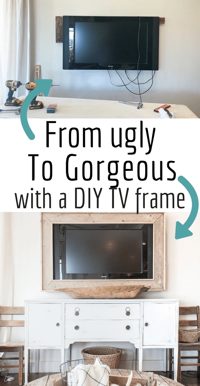 projet déco intérieure bricolage facile meuble tv petit espace panneau diy commode blanc accents bois
