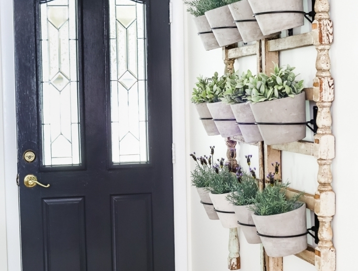 deco plante interieur comment décorer couloir d entrée mur avec plantes pots suspendus cadre bois