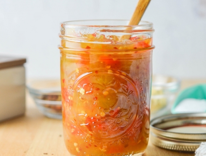 confiture de tomates vertes à l orange ingrédients préparation facile jar verre