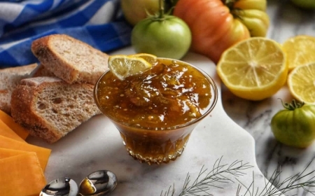 confiture tomates vertes orange ingrédients recette grand mere citron tranches pain