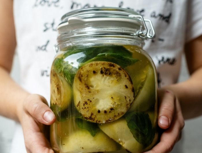 courgette en bocaux préservation légumes été jar verre eau bouillante