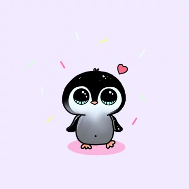 dessin facile d un pinguin mignon