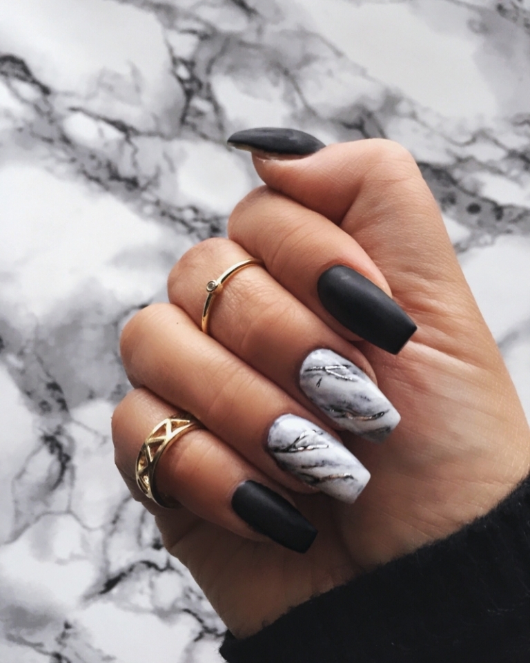 Ongle Marbre Gris