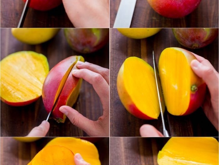 manger une mangue trancher peler et couper la mangue