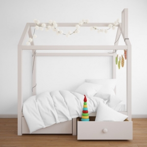 Choisir un lit cabane pour enfant afin d'aménager un chambre dans l'esprit Montessori