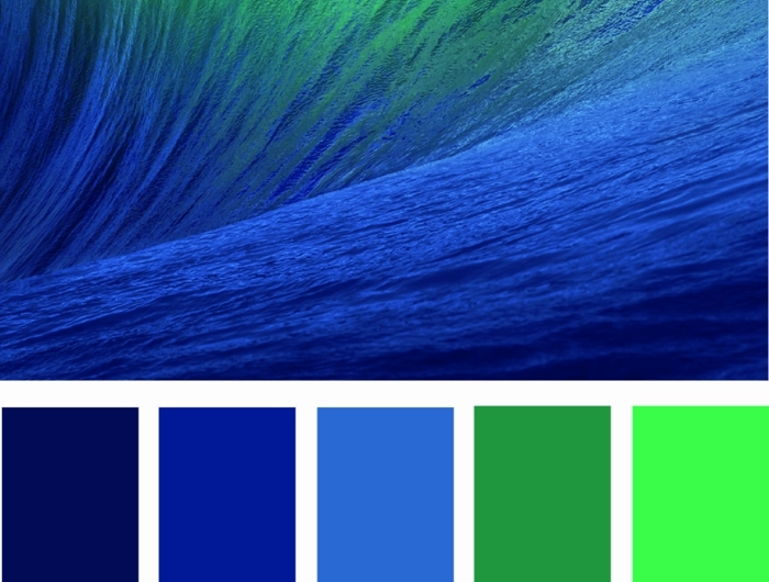 ongle vert combinaisons entre les couleurs fluo vert et bleu